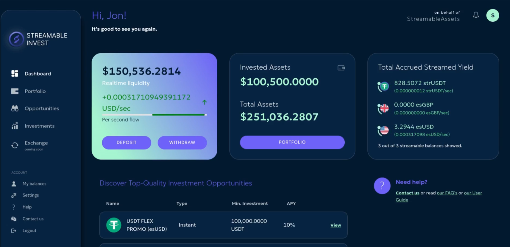 Streamable Finance - Chief Technology Officer